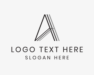 Geometric Minimalist Letter A logo