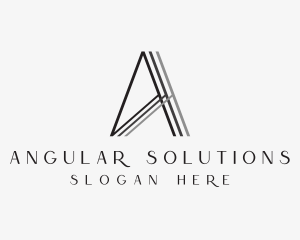 Geometric Minimalist Letter A logo design