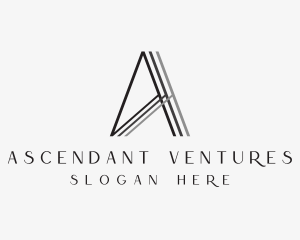 Geometric Minimalist Letter A logo design