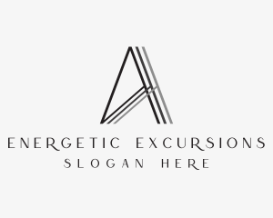 Geometric Minimalist Letter A logo design