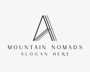 Geometric Minimalist Letter A logo design