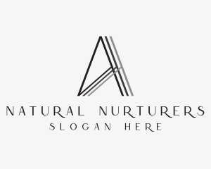 Geometric Minimalist Letter A logo design