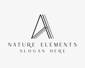 Geometric Minimalist Letter A logo design