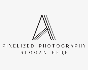 Geometric Minimalist Letter A logo design