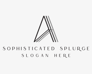 Geometric Minimalist Letter A logo design