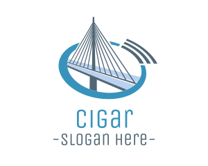 Blue Cable Bridge logo design