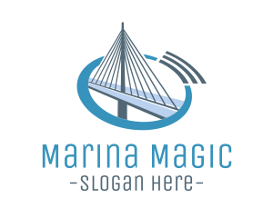 Blue Cable Bridge logo design