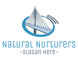 Blue Cable Bridge logo design