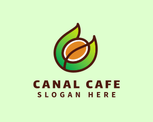 Eco Coffee Cafe logo design