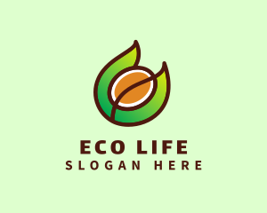 Eco Coffee Cafe logo design