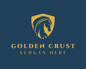 Golden Horse Shield logo design