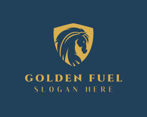 Golden Horse Shield logo design