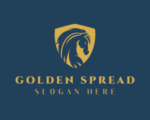 Golden Horse Shield logo design