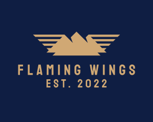 Travel Mountain Wings logo design