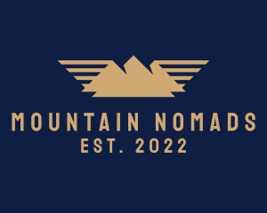 Travel Mountain Wings logo design