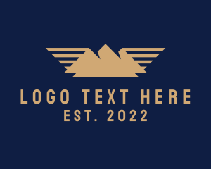 Climb - Travel Mountain Wings logo design