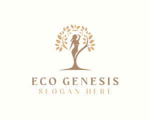 Woman Eco Wellness logo design