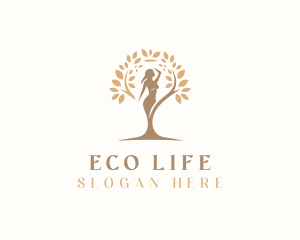 Woman Eco Wellness logo design