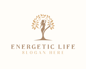 Woman Eco Wellness logo design