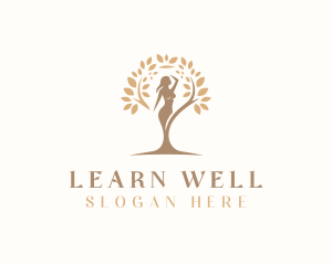 Woman Eco Wellness logo design