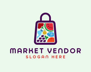 Food Shopping Market logo design