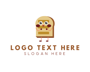 Happy Bread Slice Bakery logo