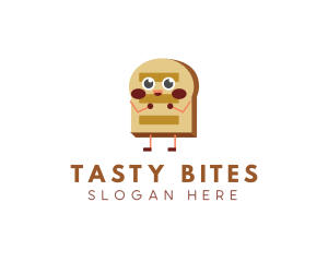 Happy Bread Slice Bakery logo