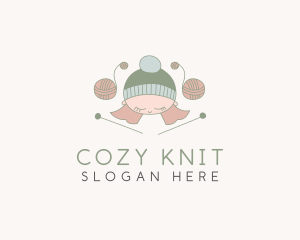 Cute Kid Crochet  logo design