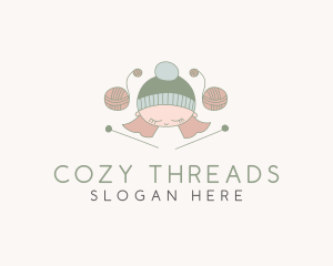 Cute Kid Crochet  logo design