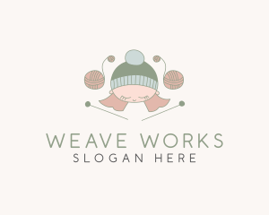 Cute Kid Crochet  logo design