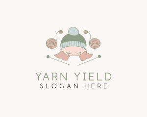 Cute Kid Crochet  logo design