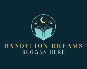 Astral Moon Book logo design