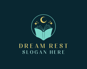 Astral Moon Book logo design