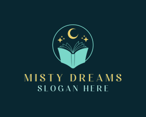 Astral Moon Book logo design