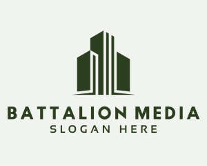 Green Skyscraper Hotel logo design