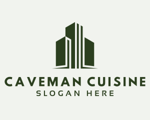 Green Skyscraper Hotel logo design