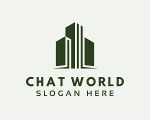 Green Skyscraper Hotel logo design