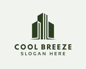 Green Skyscraper Hotel logo design