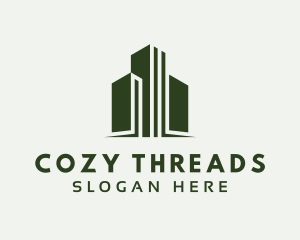 Green Skyscraper Hotel logo design