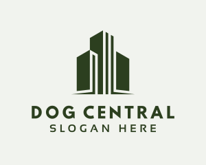 Green Skyscraper Hotel logo design