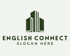 Green Skyscraper Hotel logo design