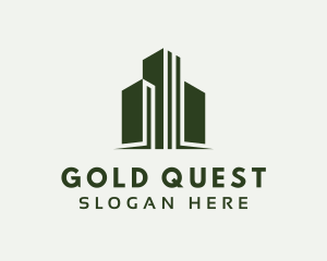 Green Skyscraper Hotel logo design