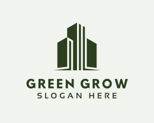 Green Skyscraper Hotel logo design