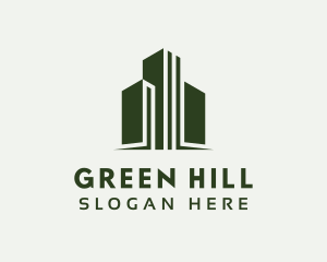 Green Skyscraper Hotel logo design