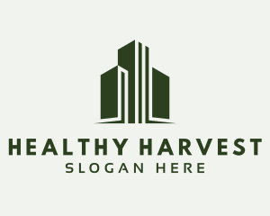 Green Skyscraper Hotel logo design