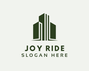 Green Skyscraper Hotel logo design