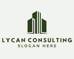 Green Skyscraper Hotel logo design