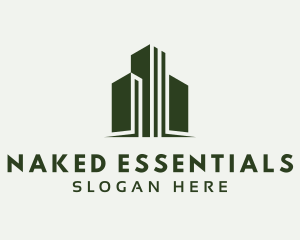 Green Skyscraper Hotel logo design