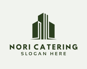 Green Skyscraper Hotel logo design