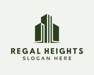 Green Skyscraper Hotel logo design